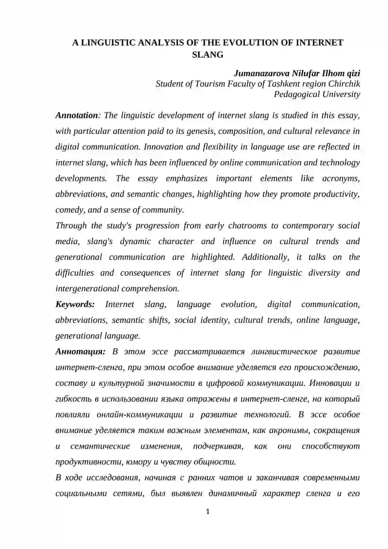 linguistic analyzing