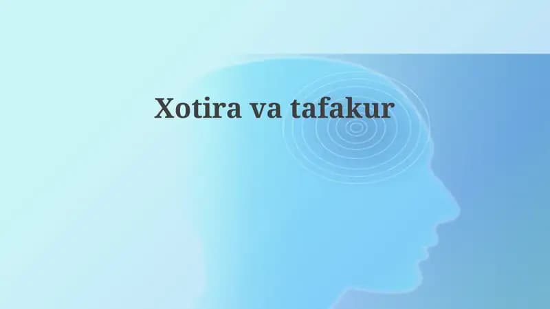 Xotira va Tafakkur