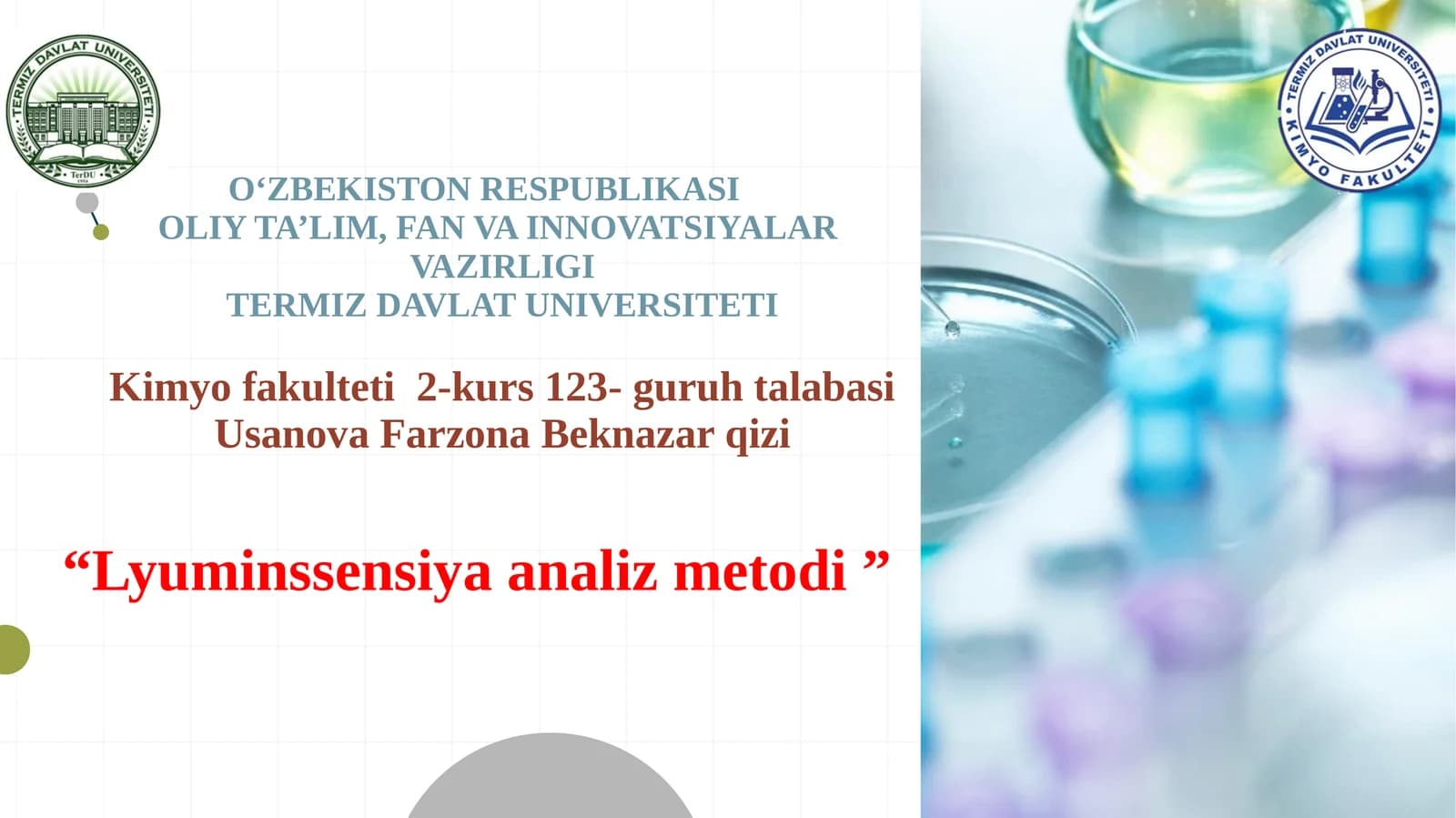 Lyuminssensiya analiz metodi