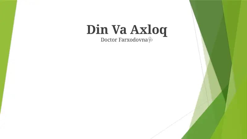 Axloqiy kompas: "Axloqiy dilemmalar va diniy javoblar"