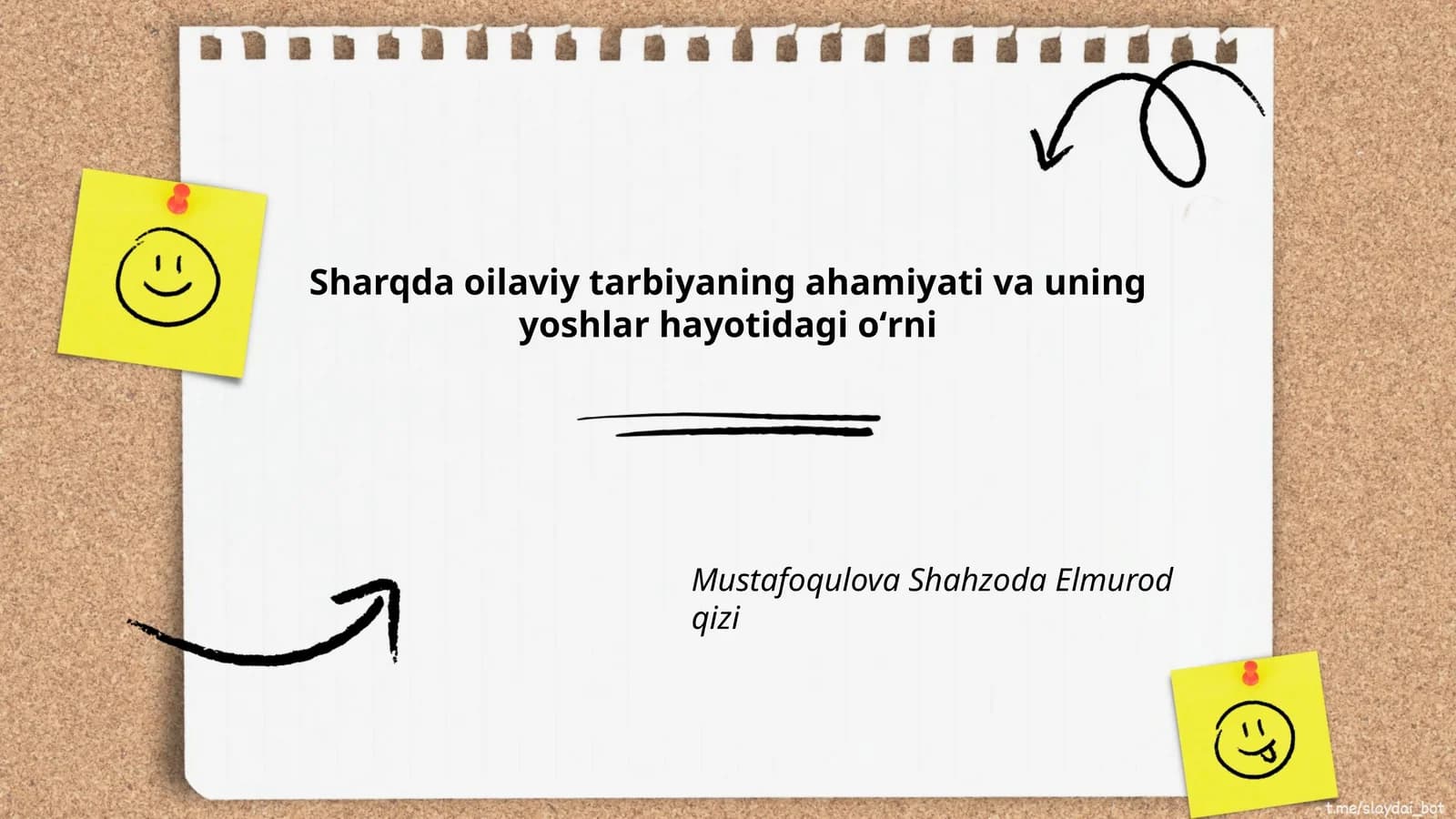 Sharqda oilaviy tarbiyaning ahamiyati va uning yoshlar hayotidagi oʻrni