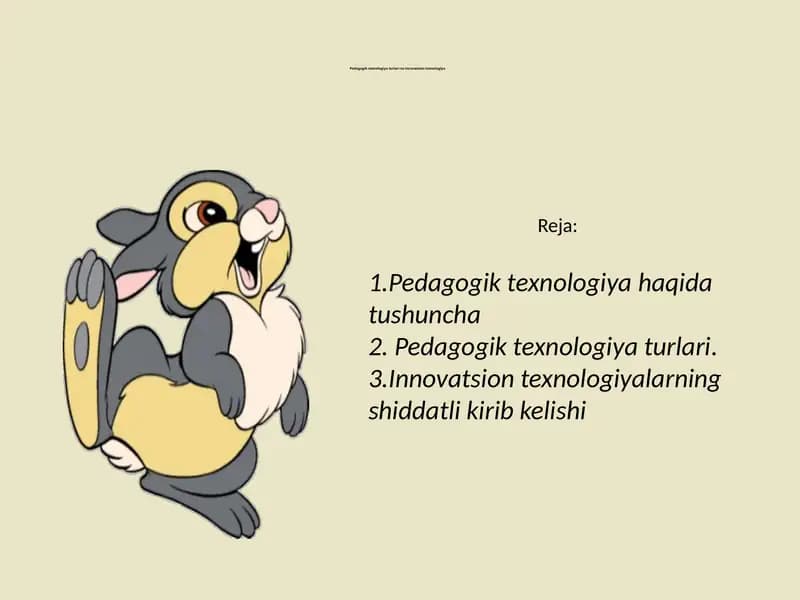 Pedagogik Texnologiya