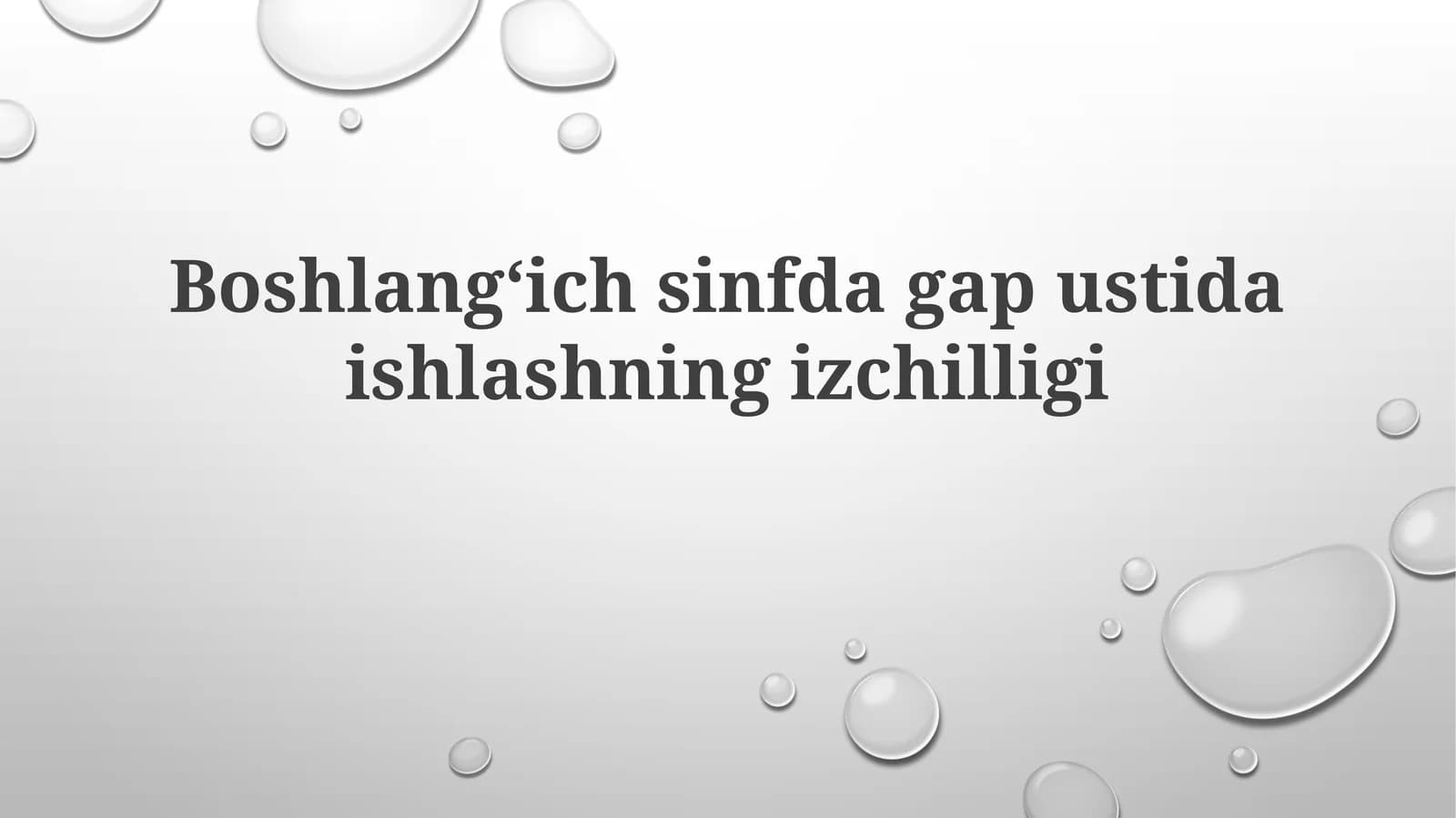 Boshlang'ich sinfdagi pustida ishlashningizchilligi