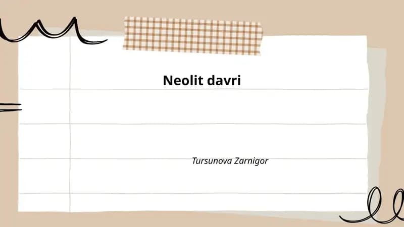 Neolit davri