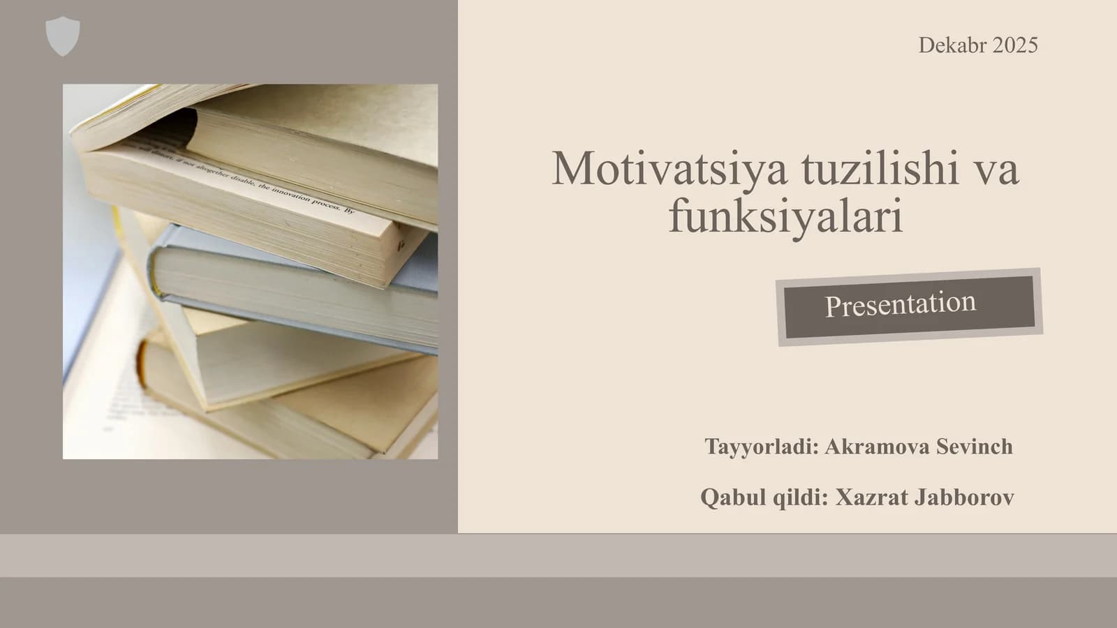Motivatsiya tuzilishi va funksiyalari