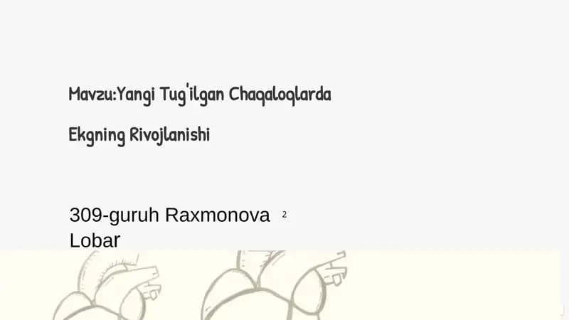 Yangi Tug'ilgan Chaqaloqlarda Ekgning Rivojlanishi
