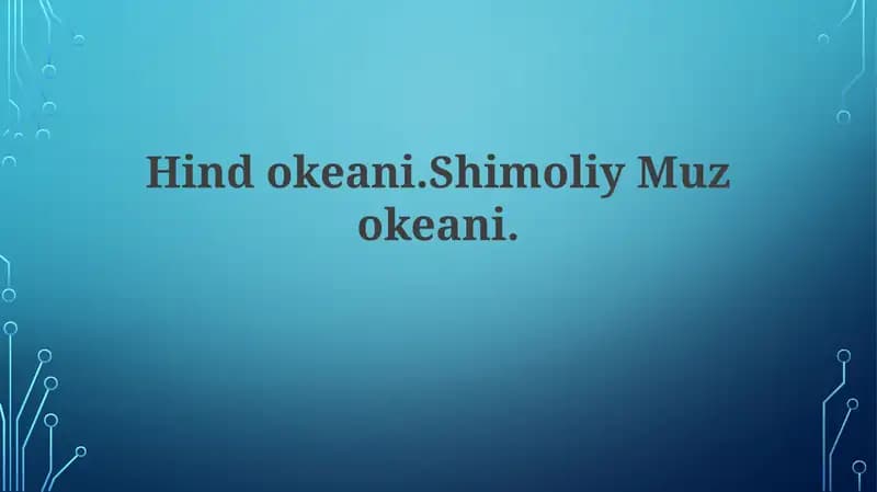 Hindokeani.ShimoliyMuzokeani