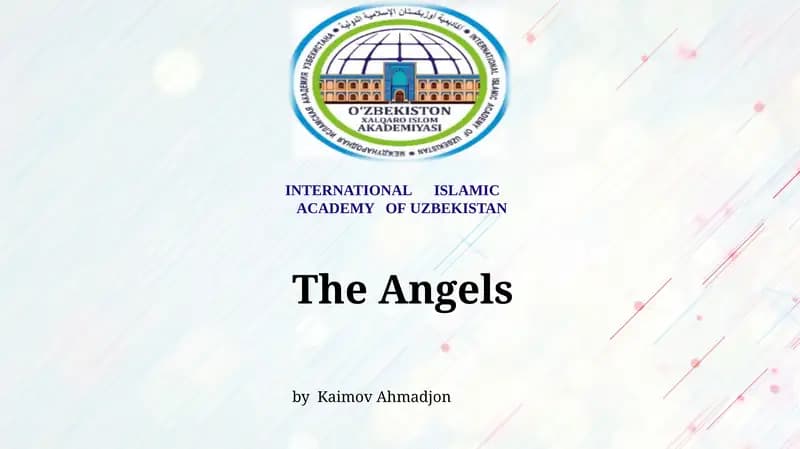 The Angels in Islam