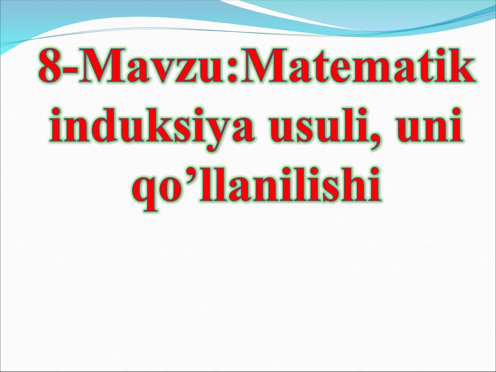 Matematik Induksiya Metodi