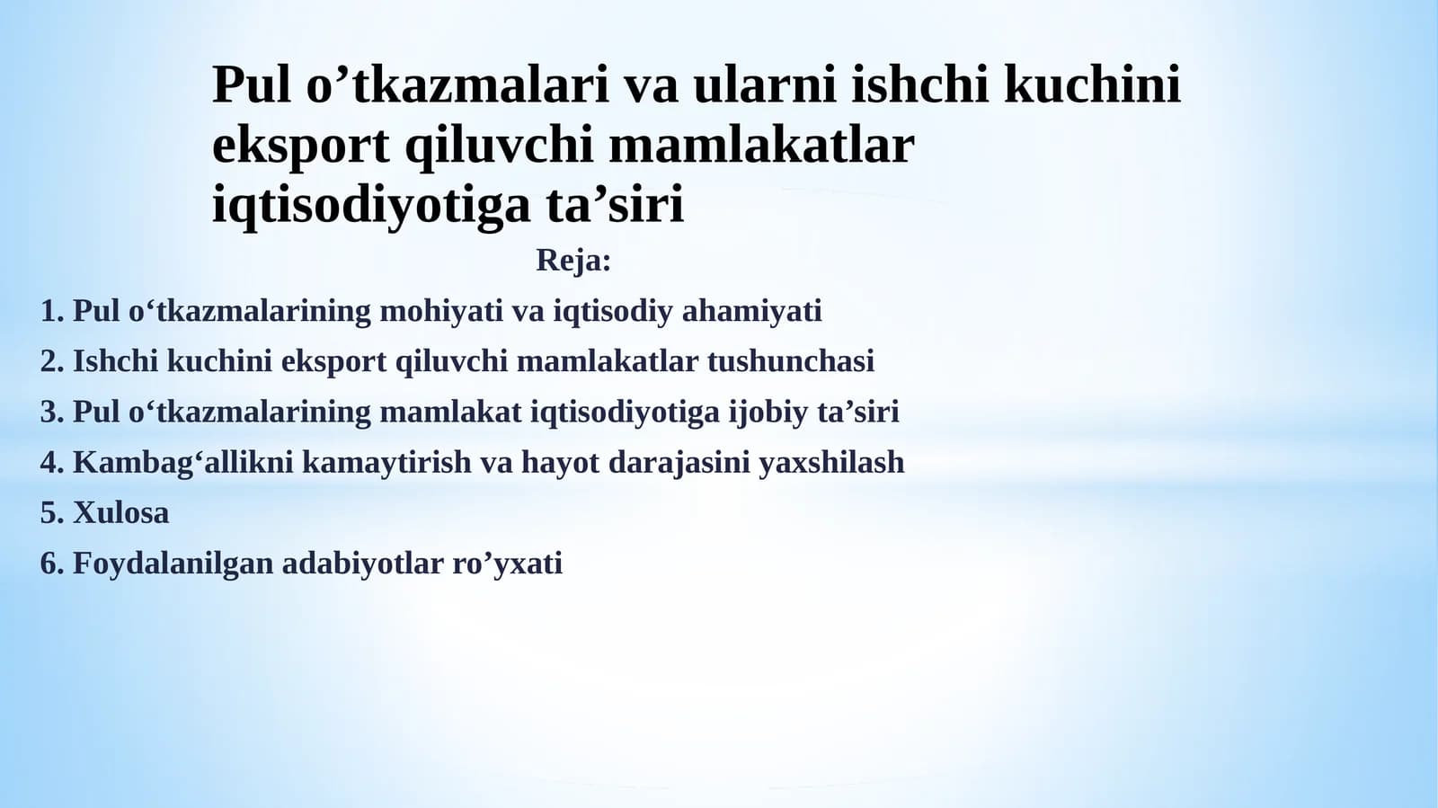 Pulo‘tkazmalarining mohiyati va iqtisodiyahamiyati