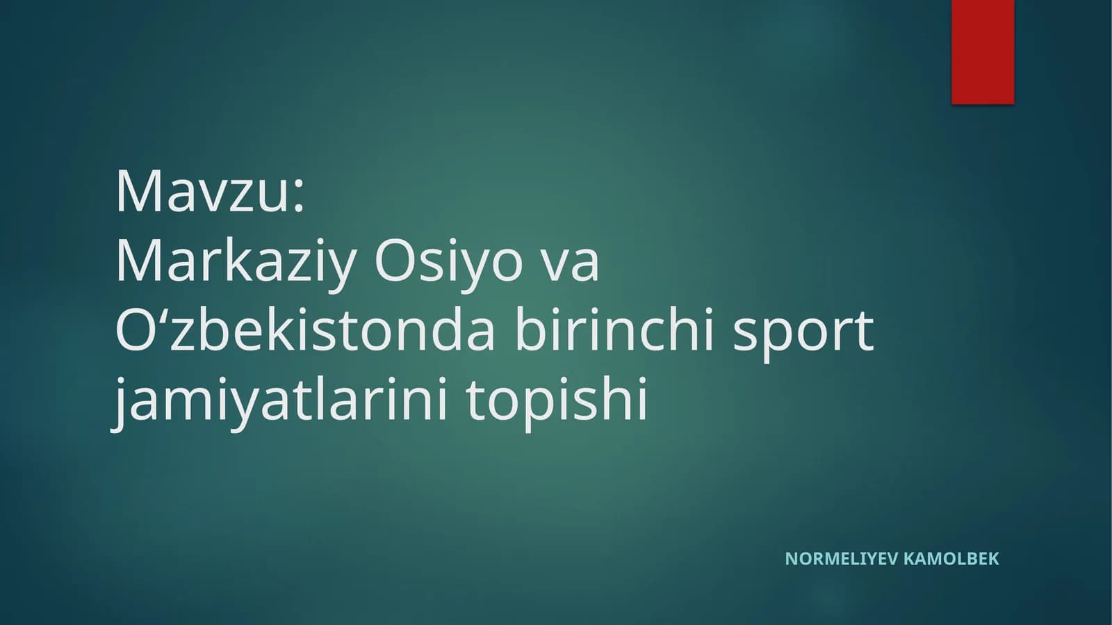 Markaziy Osiyova Oʻzbekistonda birinchi sport jamiyatlarini topishi