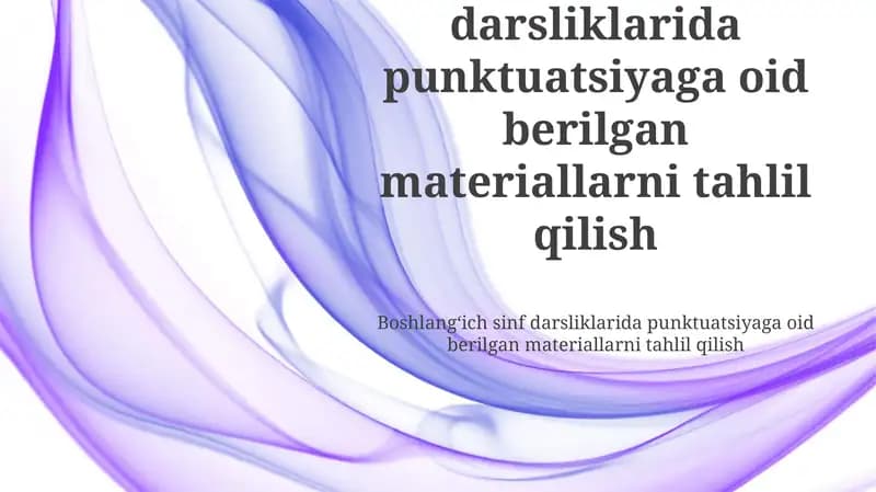 Boshlangʻich sinf darsliklari