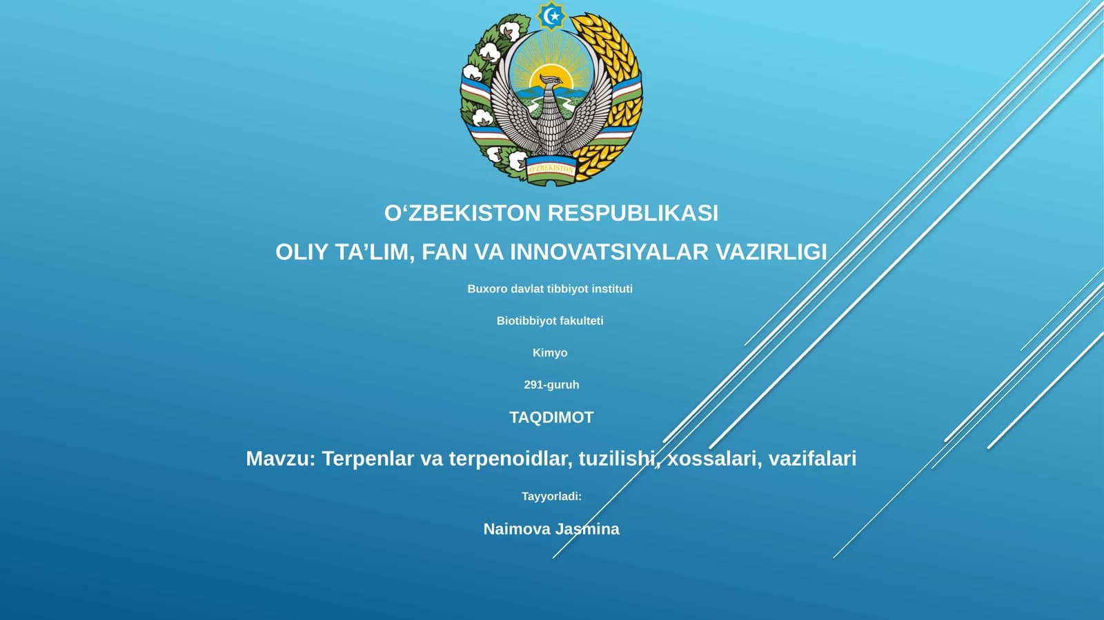 Terpenlar va terpenoidlar