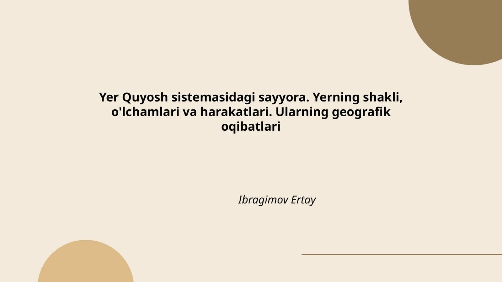 Yer Quyosh sistemasidagi sayyora