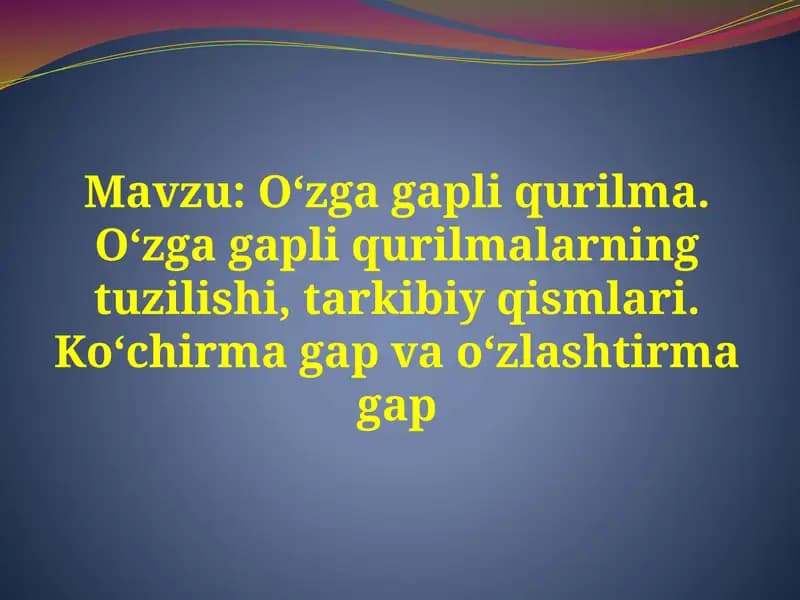 O‘zgagapli qurilma