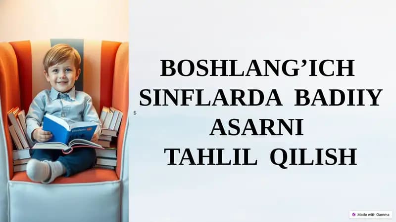 Badiiy asarni tahlil qilish