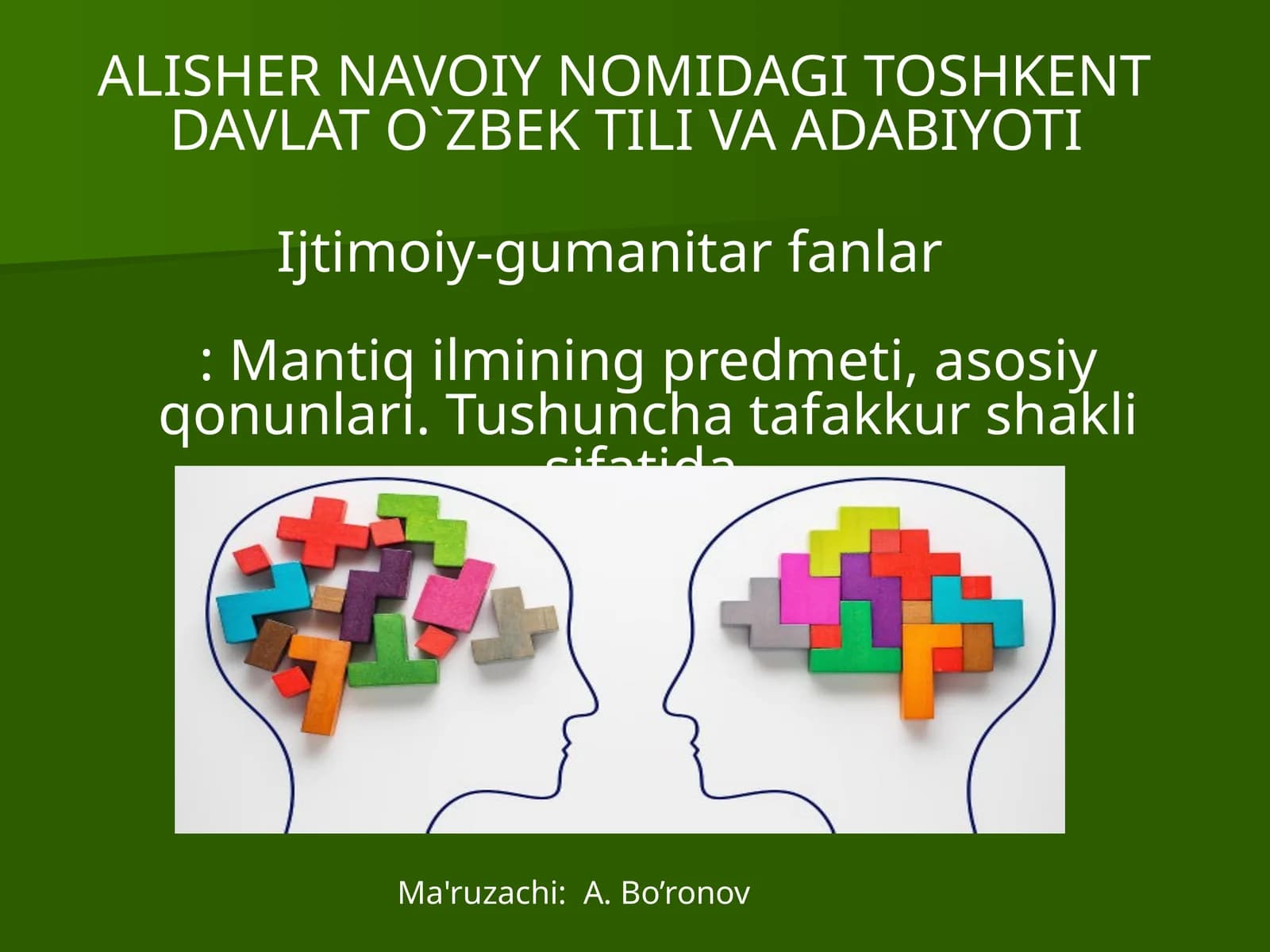 ALISHER NAVOIY NOMIDAGI TOSHKENT DAVLAT O`ZBEK TILI VA ADABIYOTI