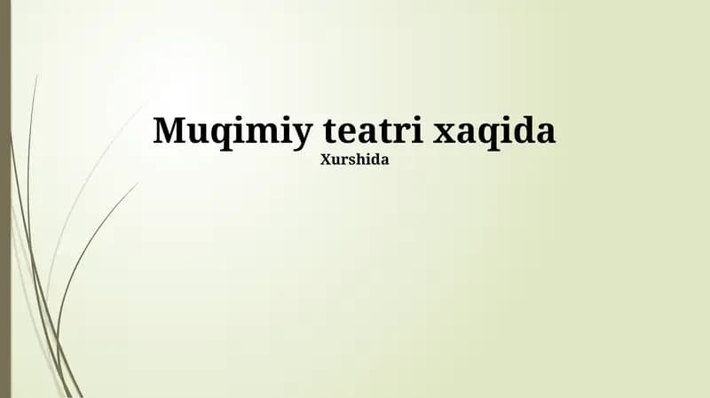 Muqimiy teatri