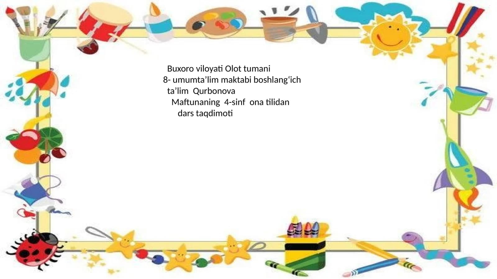 4-sinf ona tilidan dars taqdimoti