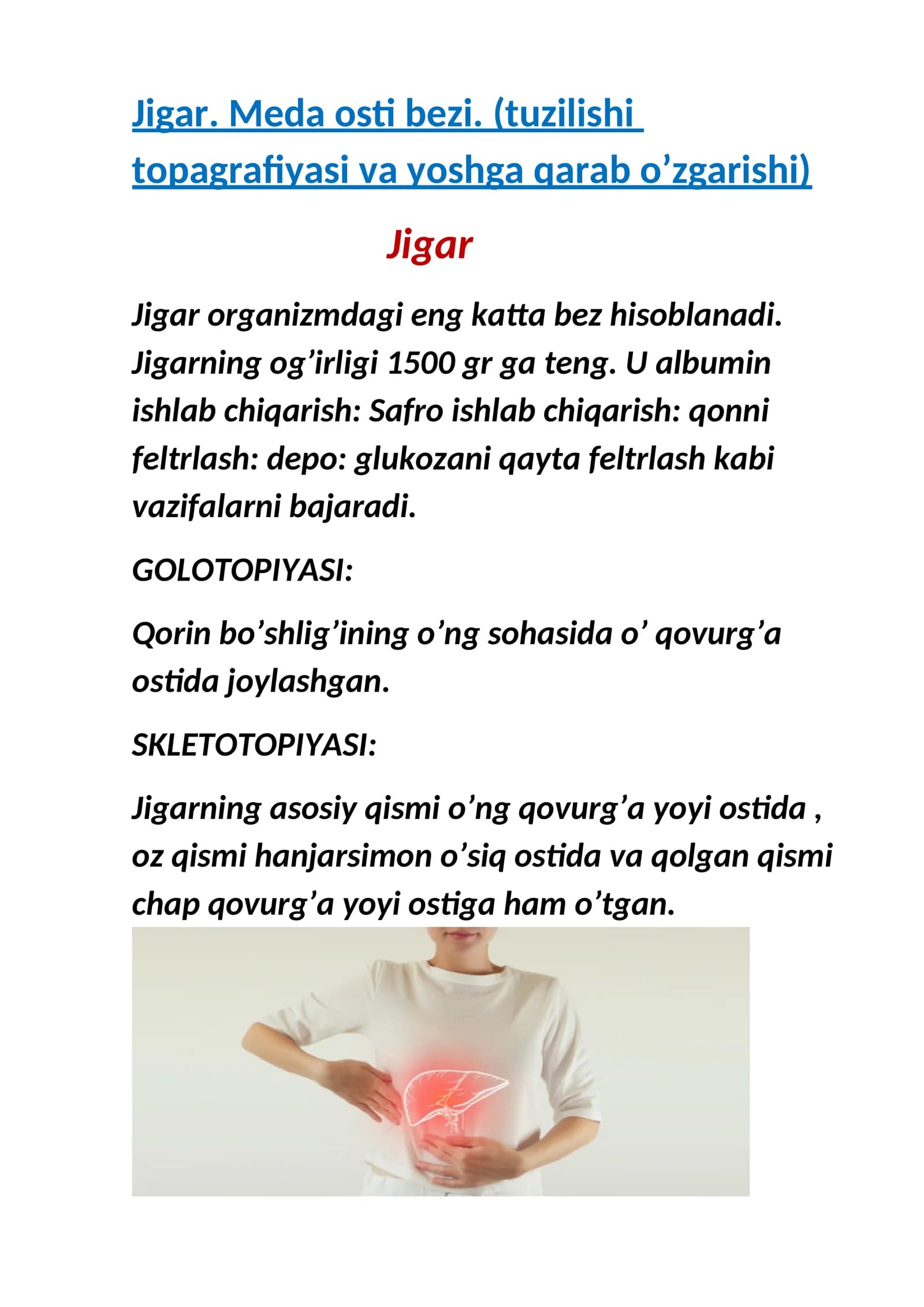 mustaqil ish anatomiya