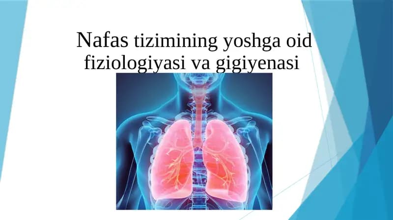 Nafastizimi yoshga oid fiziologiyasi va gigienasi