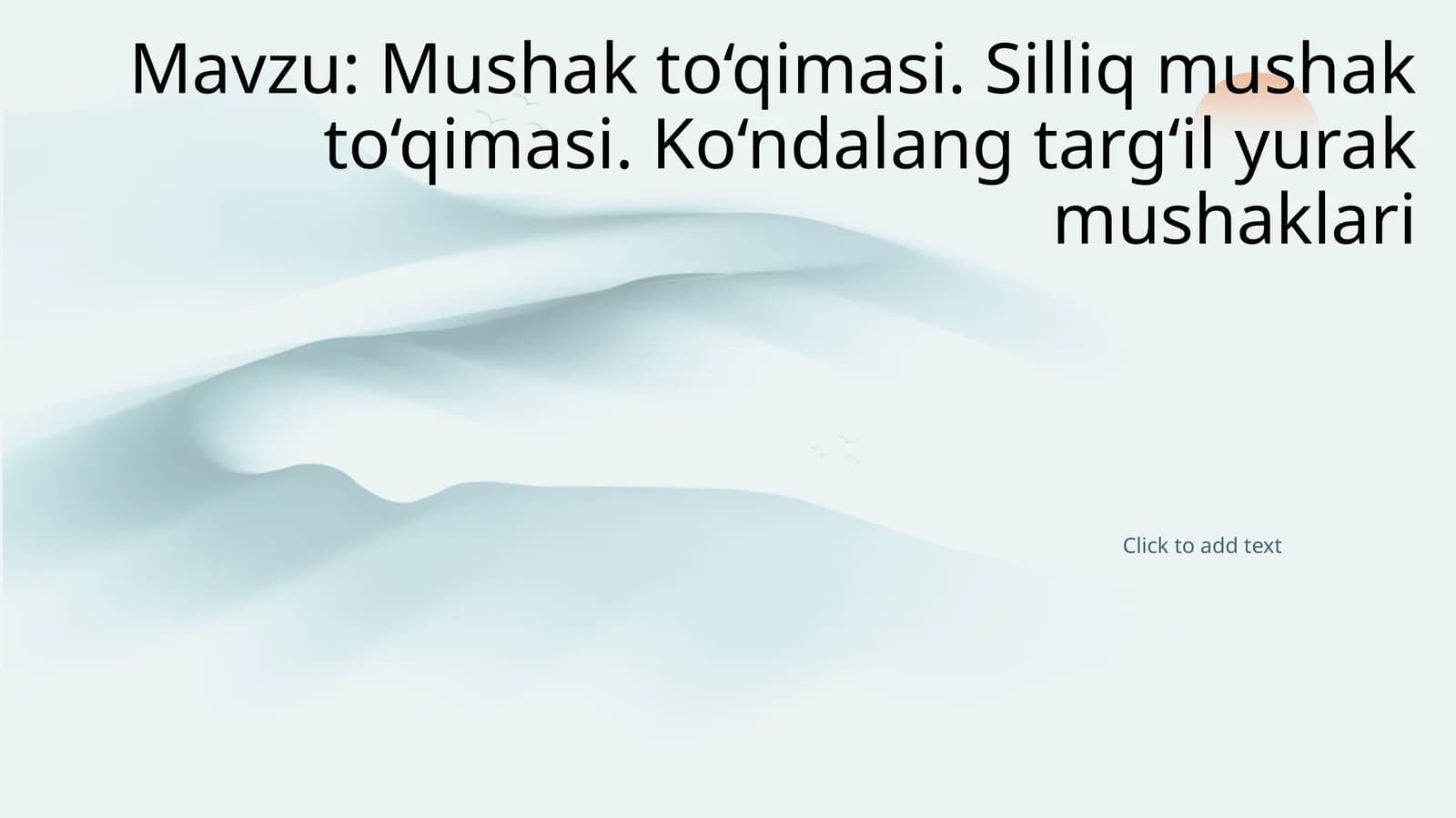 mushak va silli mushak tuqimasi. Koʻndalang targʻil yurak mishaklari
