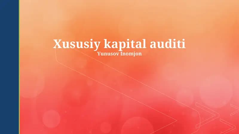 Xususiy kapital auditi