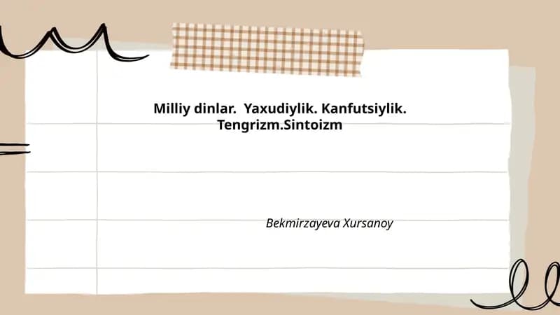 Milliy Dinlar
