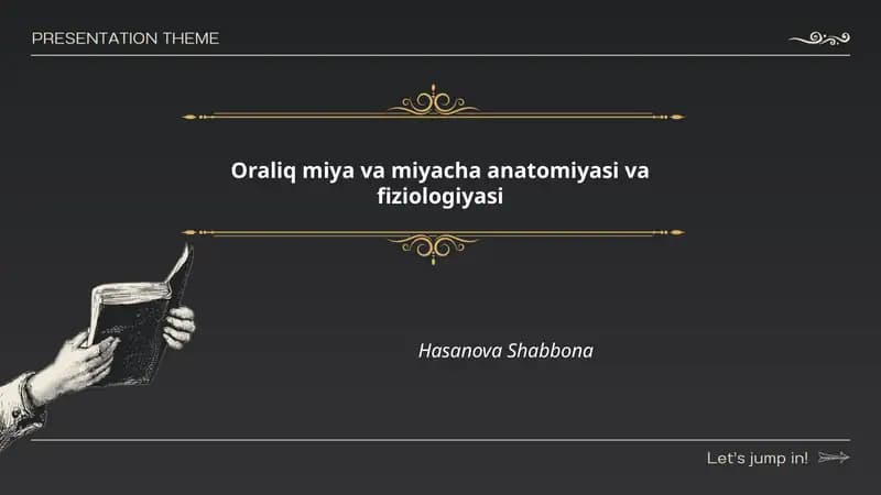 Oraliq miya va miyacha anatomiyasi va fiziologiyasi