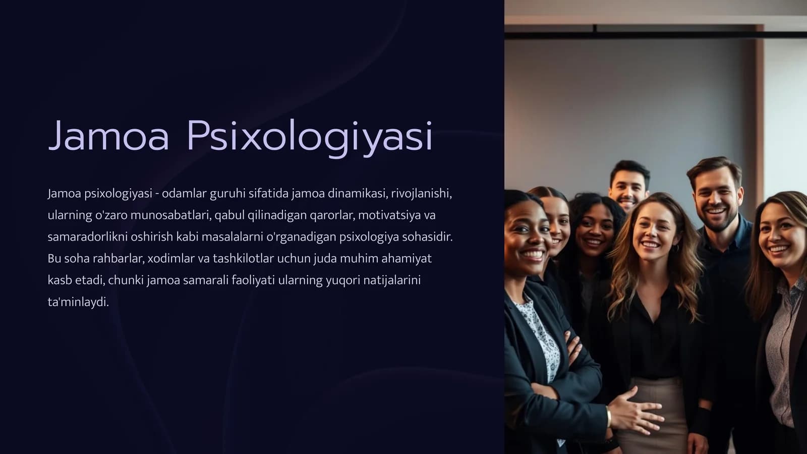 Jamoa Psixologiyasi