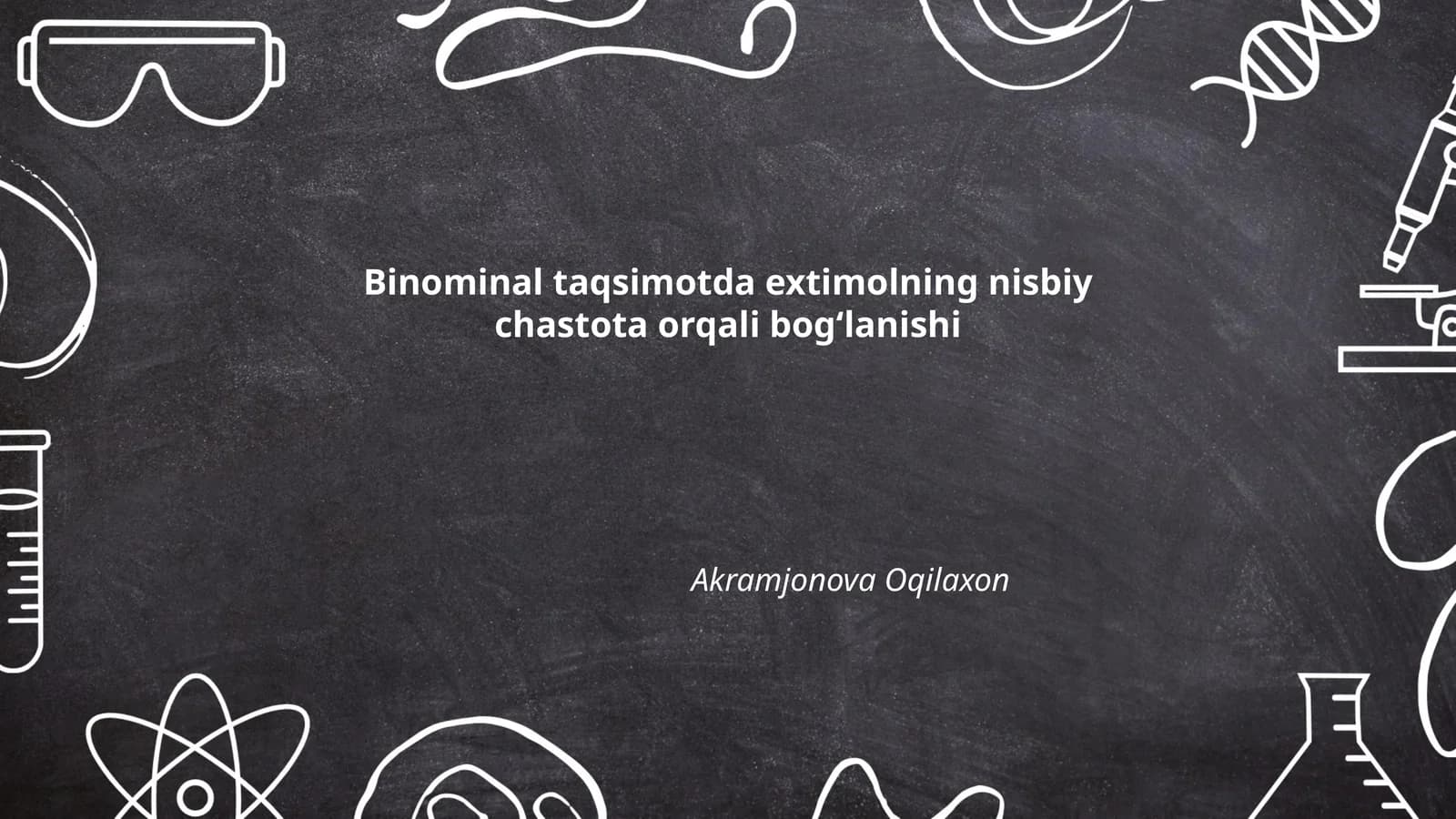 Binominal taqsimotda extimolning nisbiy chastota orqali bogʻlanishi