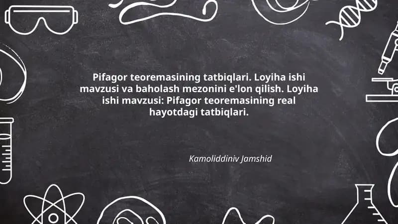 Pifagor teoremasining tatbiqlari