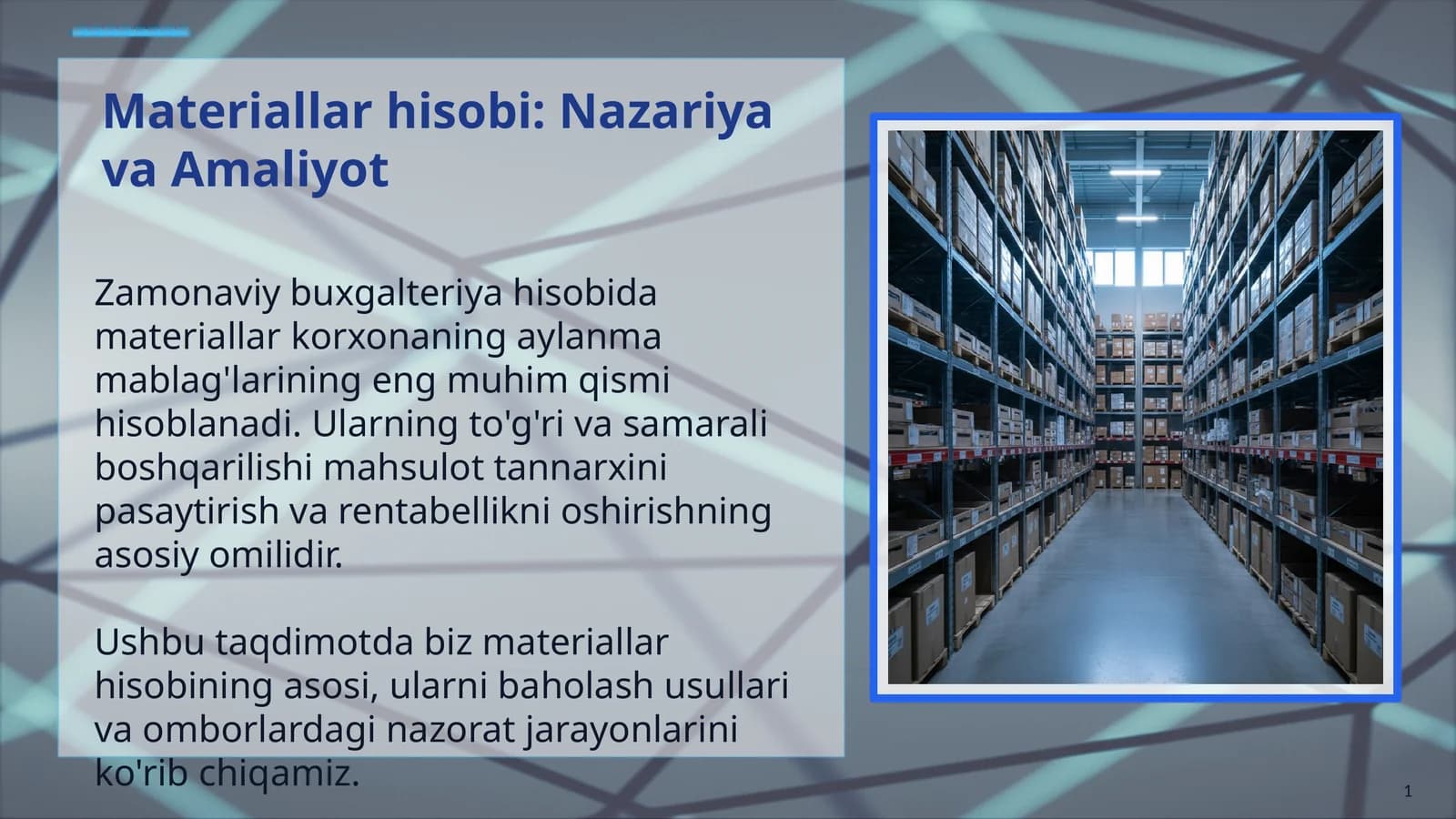 Materiallar hisobi