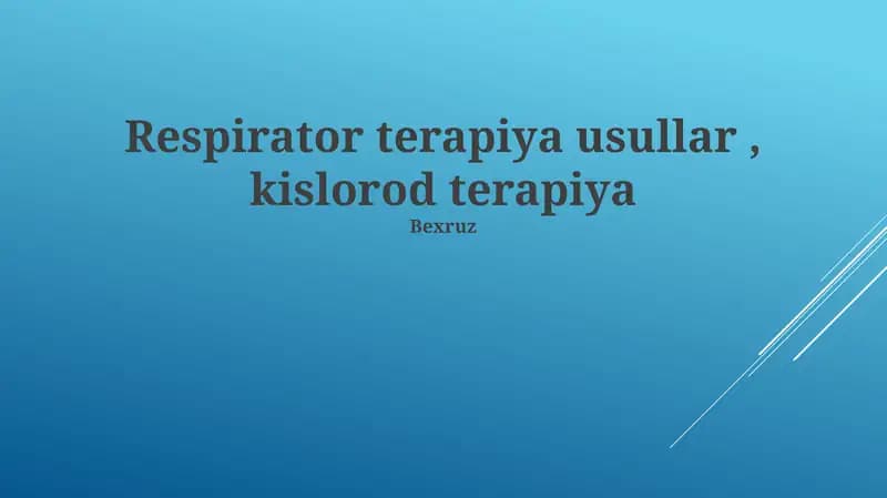 Nafas olish terapiyasi