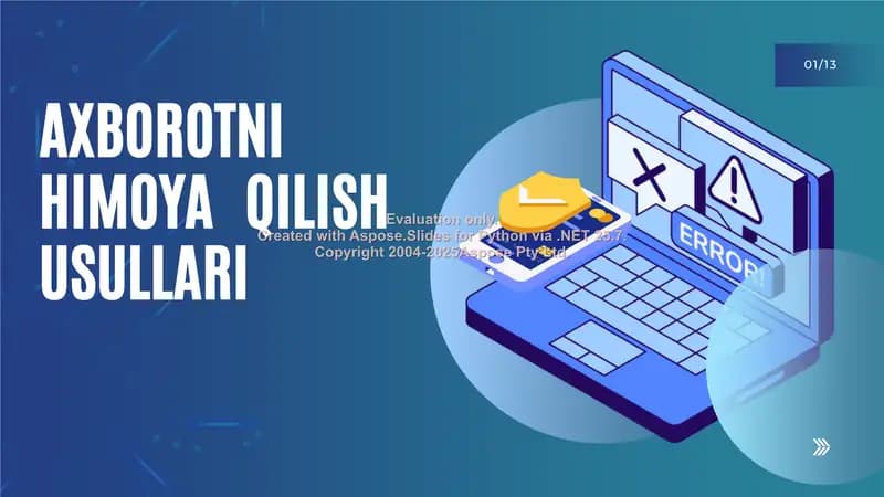 Axborot himoya qilish usullari