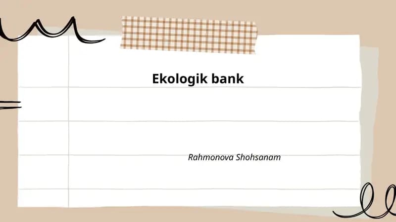 Ekologik bank