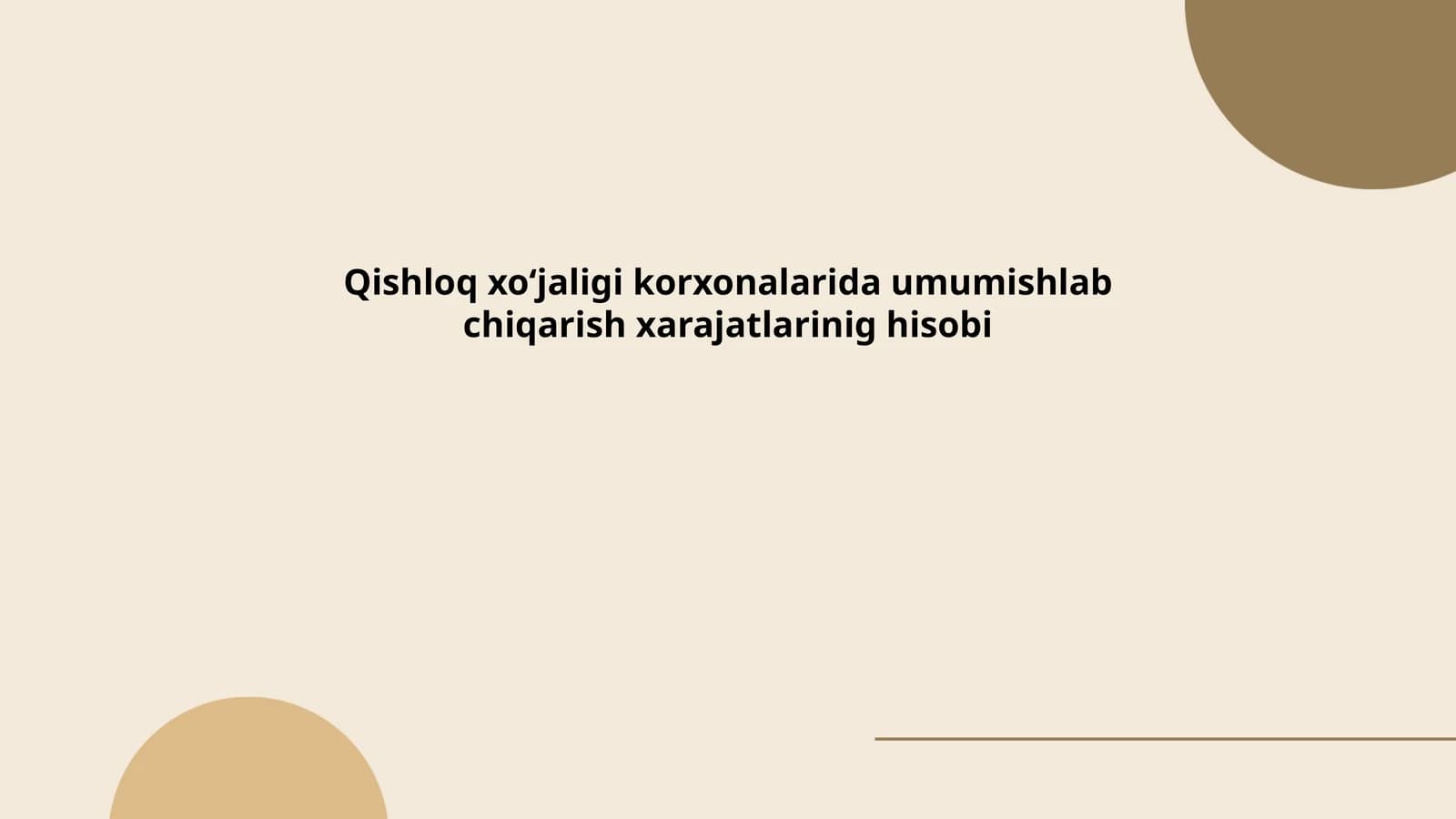 Xomashyo va materiallar xarajatlari
