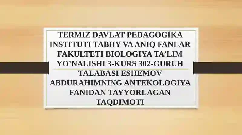 Turli xil o'simliklar misolida xususan mahalliy va introdusent o'simliklarda gullash biologiyasini o'rganish