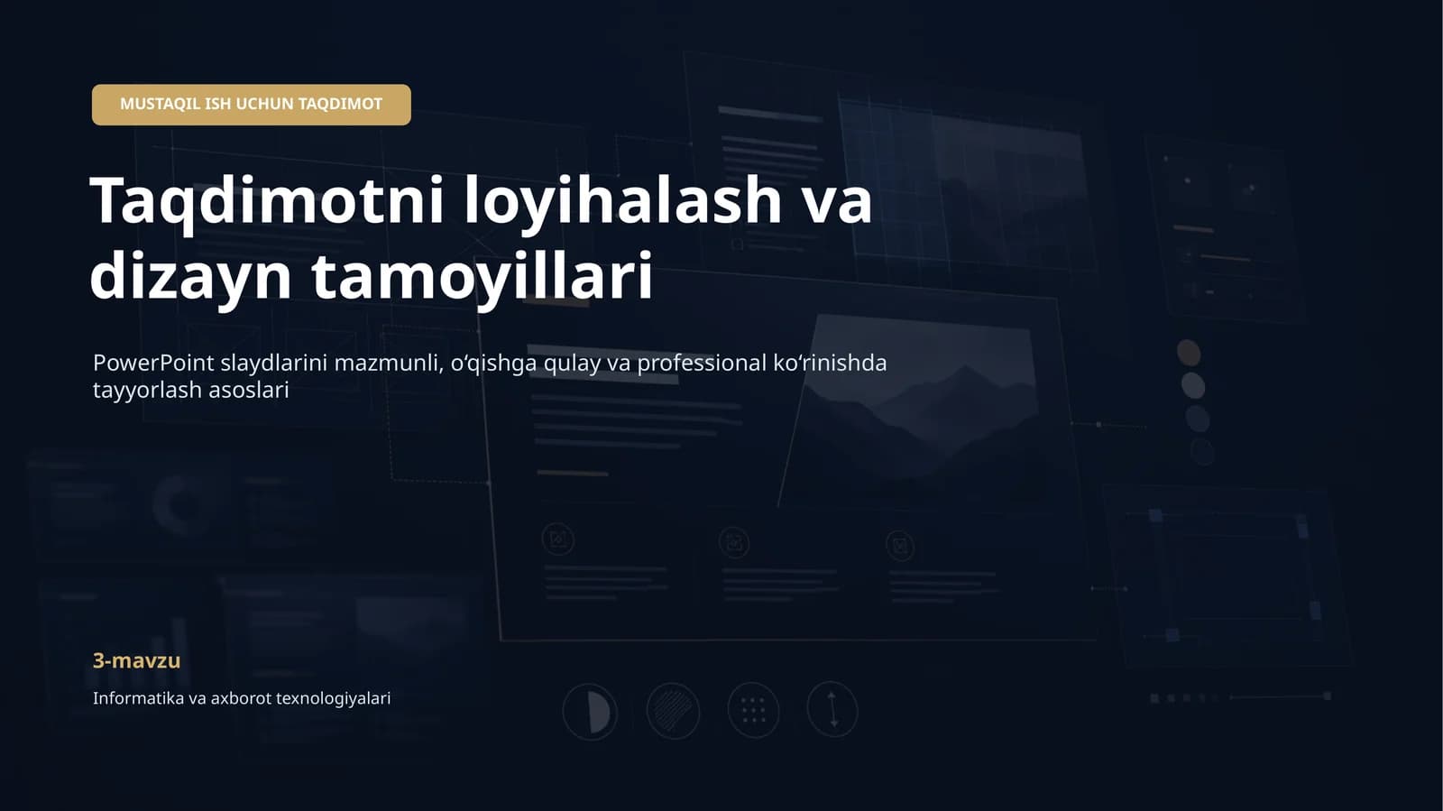 MUSTAQIL ISH UCHUN TAQDIMOT
