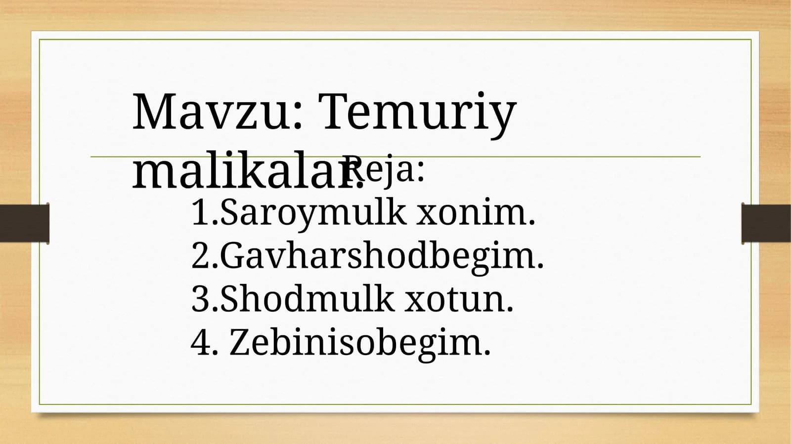 Temuriy malikalar