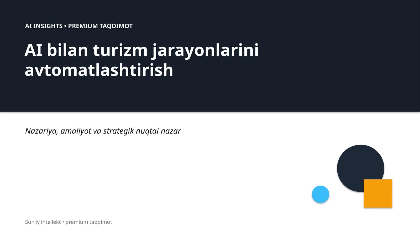 AI bilan turizm jarayonlarini avtomatlashtirish
