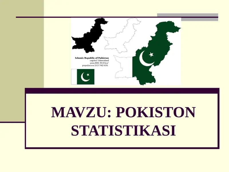 Pokiston statistikasi