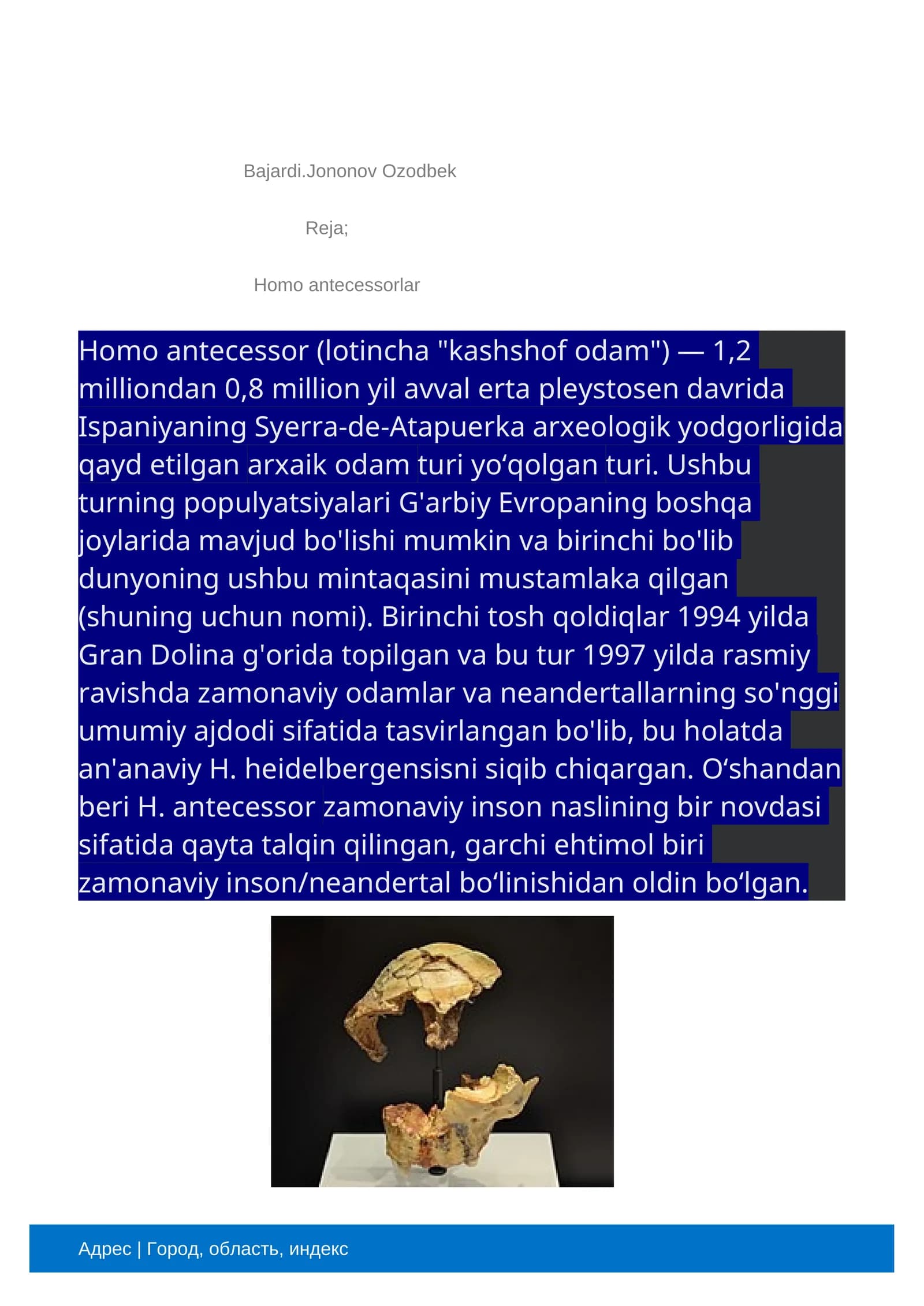 Homo antecessorlar