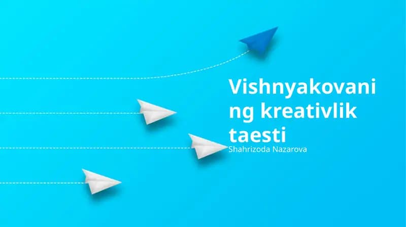 Vishnyakovaning kreativlik taesti