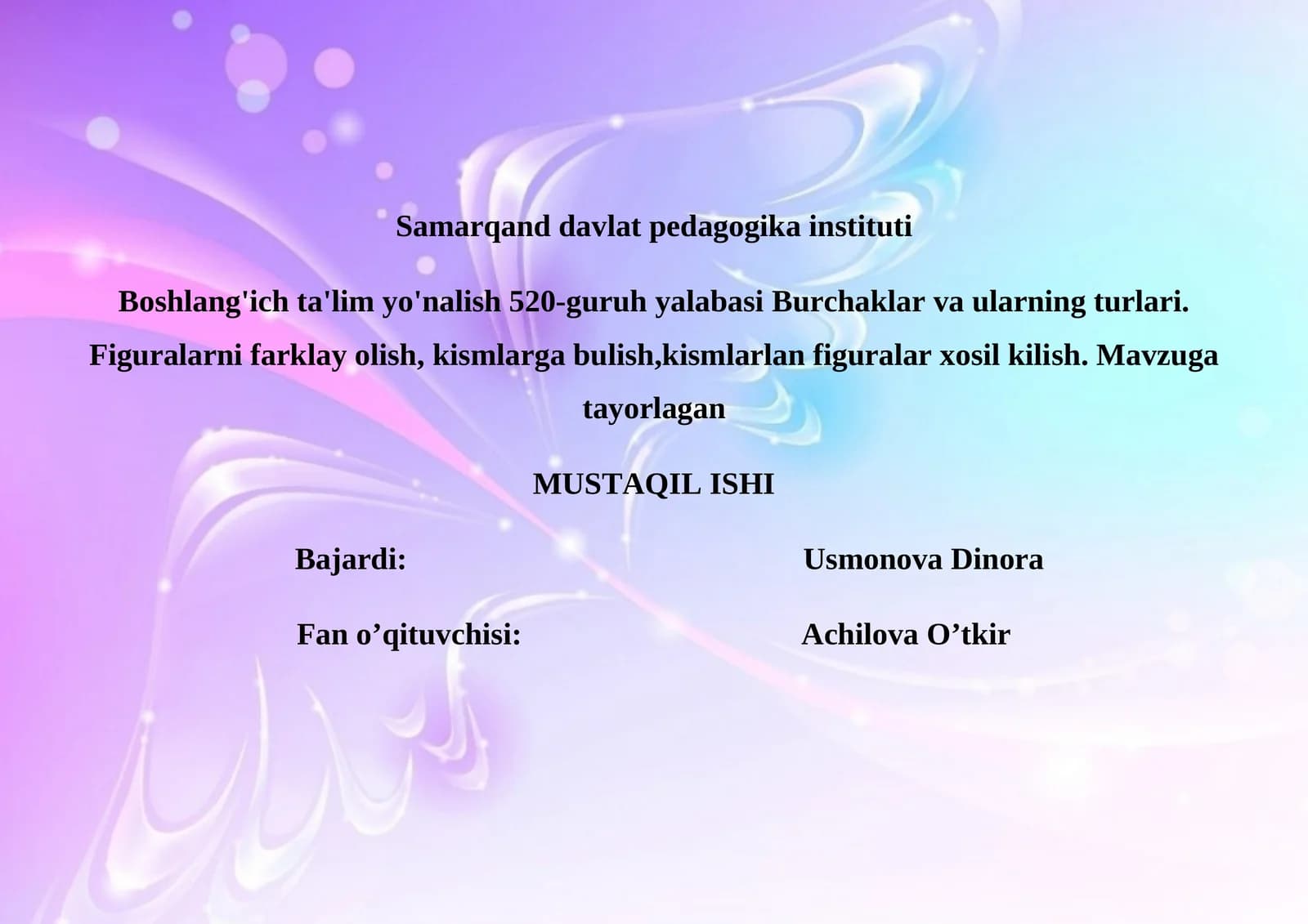 20 ta MUAMMOLI SAVOLLAR
