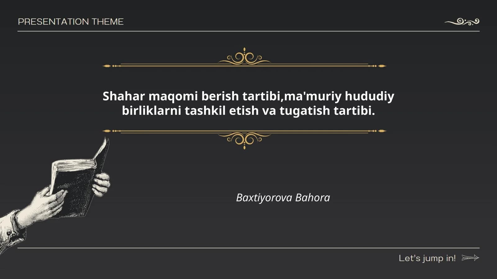 Shahar maqomi berish tartibi