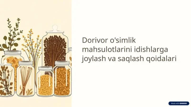 Dorivor o'simliklar