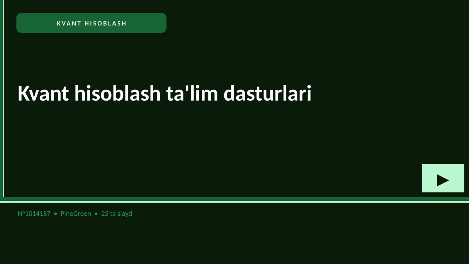 Kvant hisoblash ta'lim dasturlari