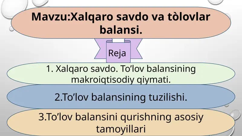Xalqarosavdo to'lov balansi