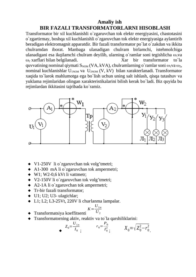 Transformatorlar